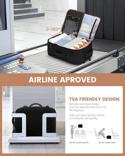 Handgepäck Rucksack 40x20x25 Ryanair Reise Schwarz