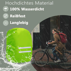 Regenschutz Rucksack Reflektorstreifen 25-50L Wasserdicht