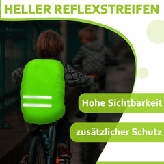 Regenschutz für Rucksack mit Reflektorstreifen Wasserdicht Schulranzen