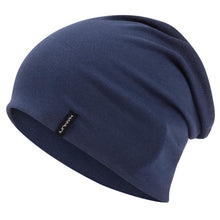 Slouchy Beanie Mütze Damen & Herren – Weiche Baumwoll Beanie Blau