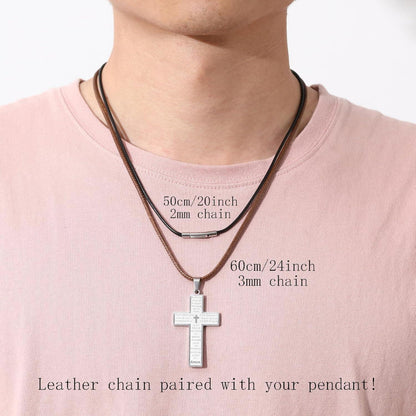 Herren Lederkette Schwarz/Braun 2/3mm Lederband 46-76cm - Schmuck