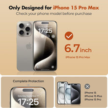 Panzer schutz Glas für iPhone 15 Pro Max 9H Displayschutz