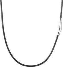 Lederkette mit Verschluss 2/3mm Schwarz/Braun 46-76cm