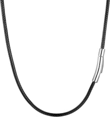 Lederkette mit Verschluss 2/3mm Schwarz/Braun 46-76cm