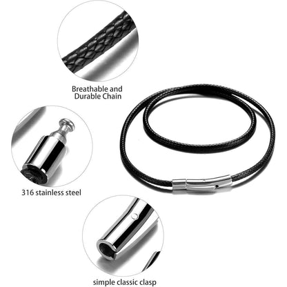 Lederkette Herren Damen Schwarz Braun 2/3mm 46-76cm