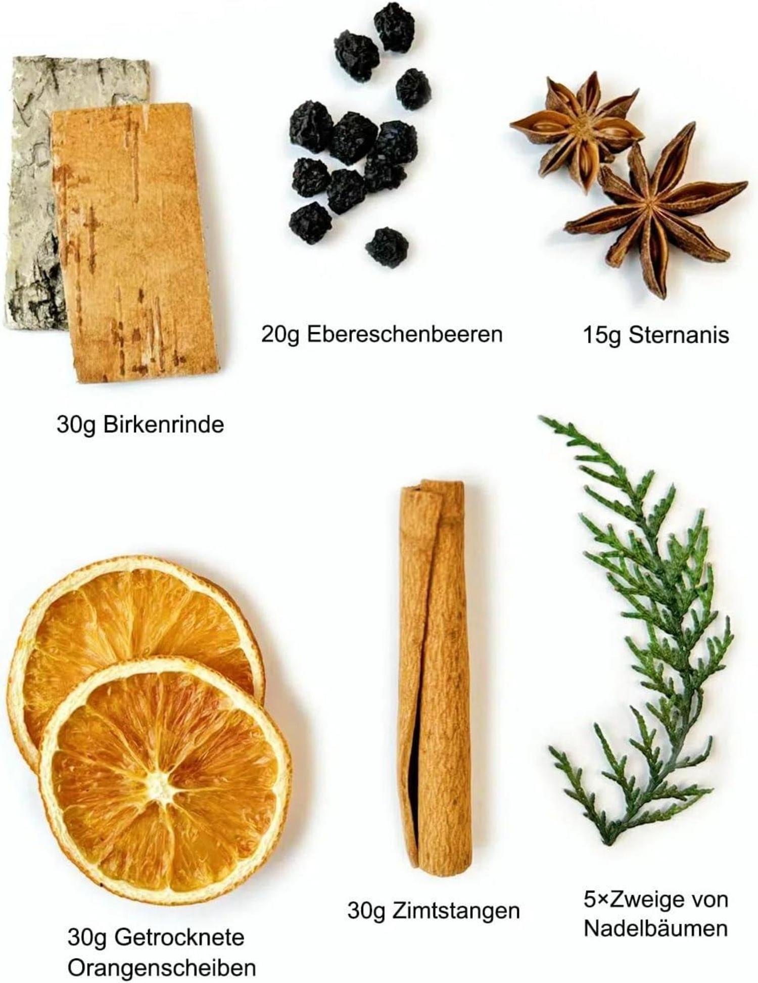 Adventskranz Deko Set Zimtstangen Orangenscheiben Sternanis
