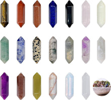 20-teiliges Sechseckige Heilkristalle Set Edelsteine Chakra Steine