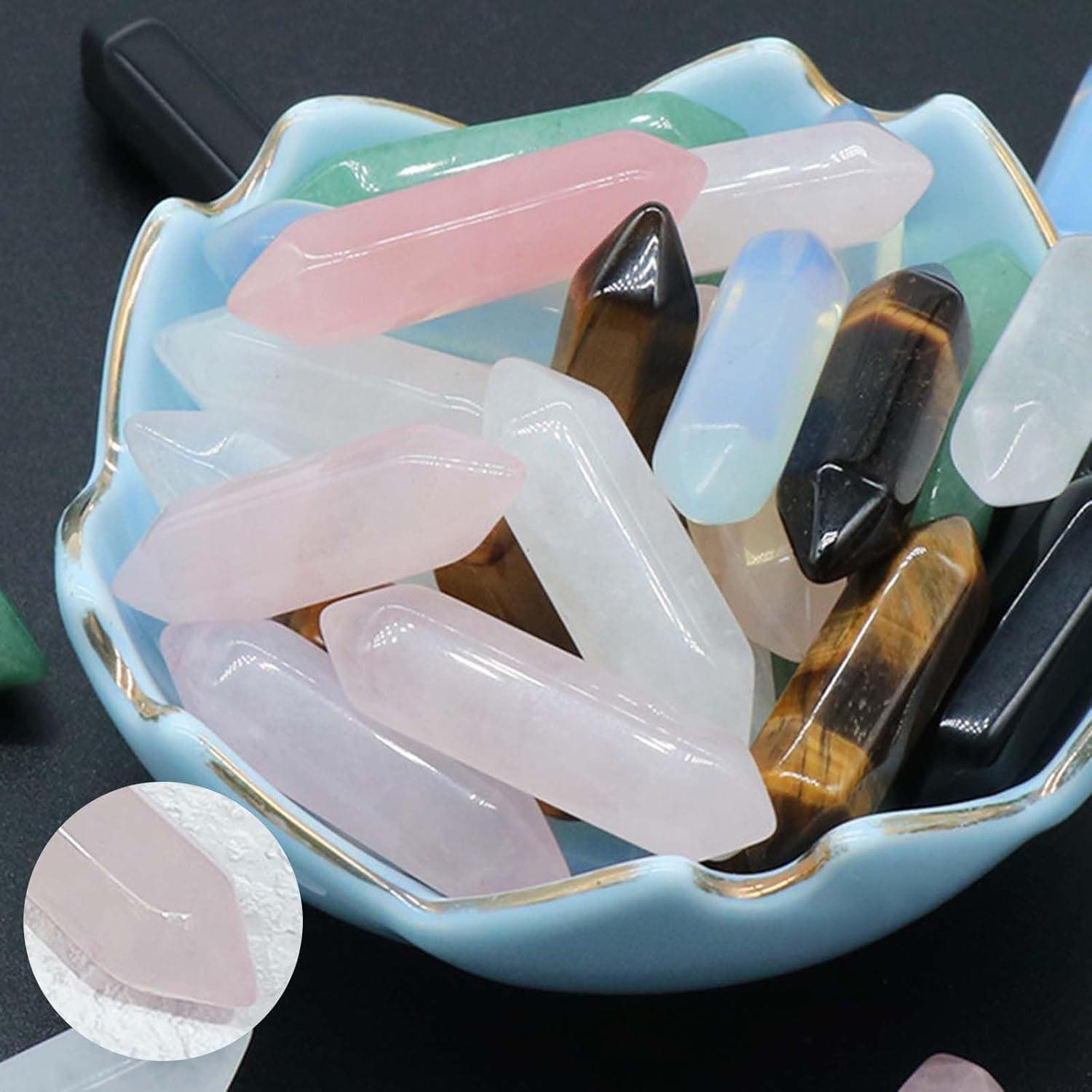 20-teiliges Sechseckige Heilkristalle Set Edelsteine Chakra Steine