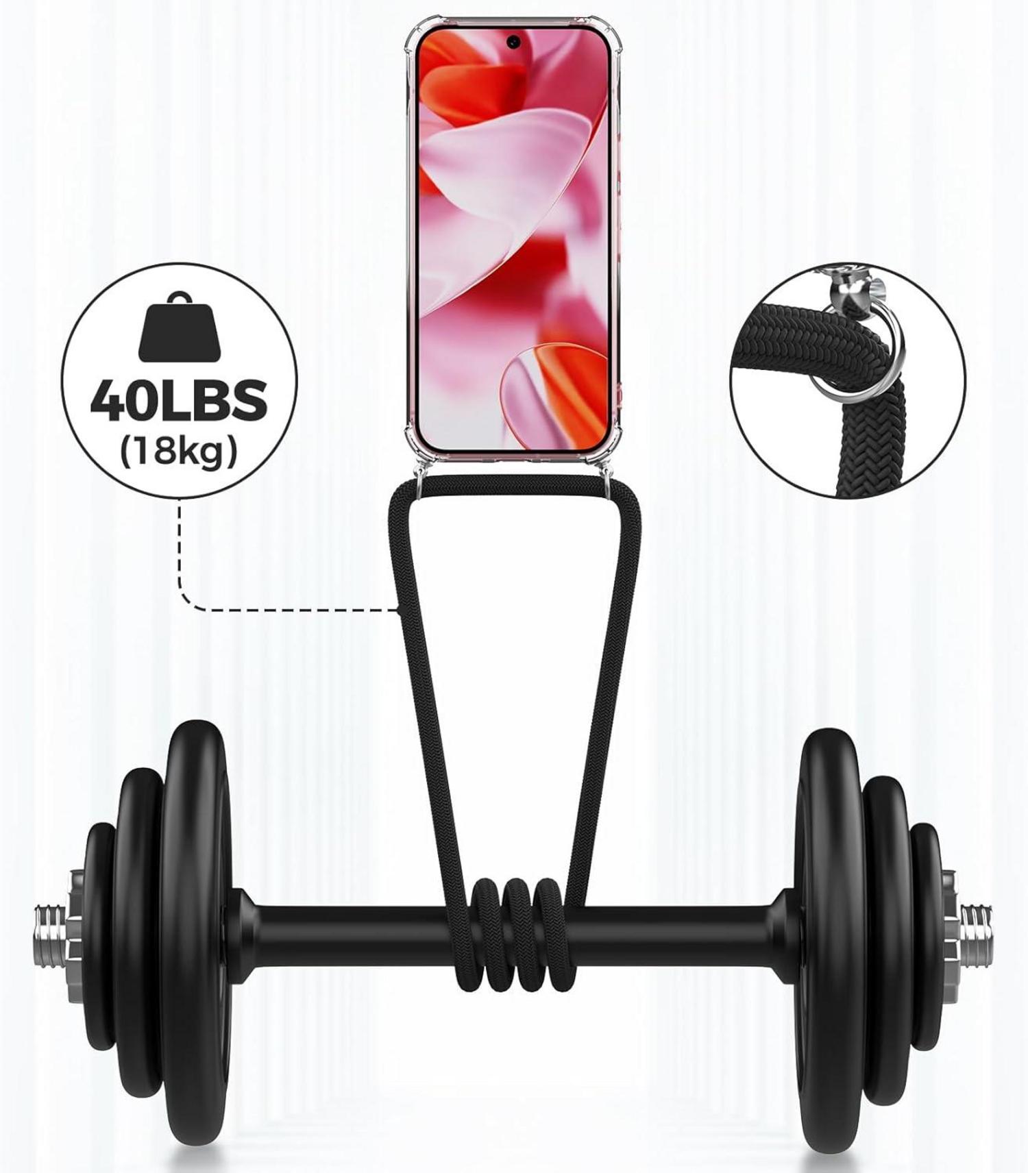 Handykette für Google Pixel 9/9 Pro Hülle - Stoßfest Schwarz