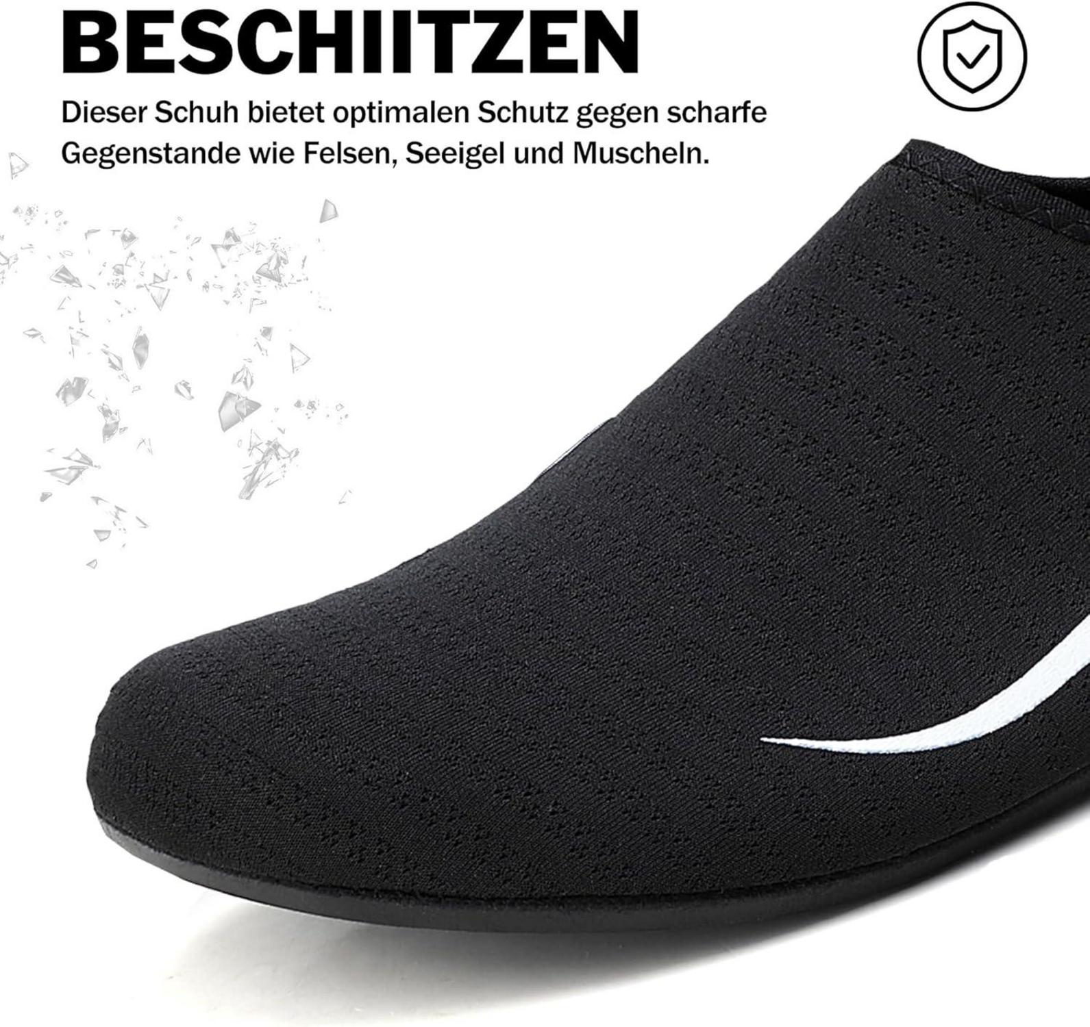 Sixspace Badeschuhe Aquaschuhe Strandschuhe Schwarz 34 EU 485