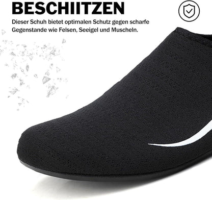 Sixspace Badeschuhe Aquaschuhe Strandschuhe Schwarz 34 EU 485