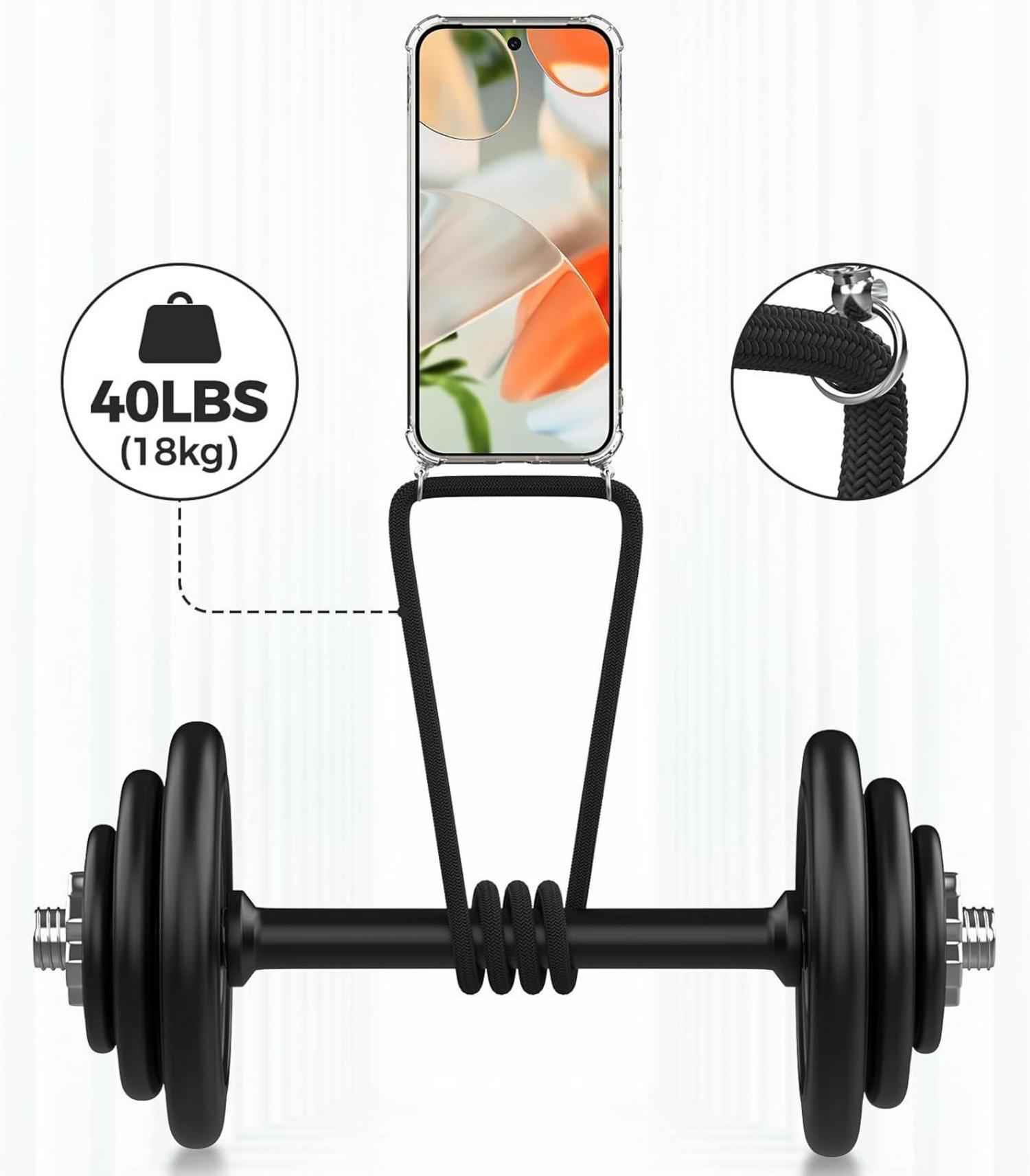 Handykette für Google Pixel 9 Pro XL Hülle - Schwarz Necklace Hülle