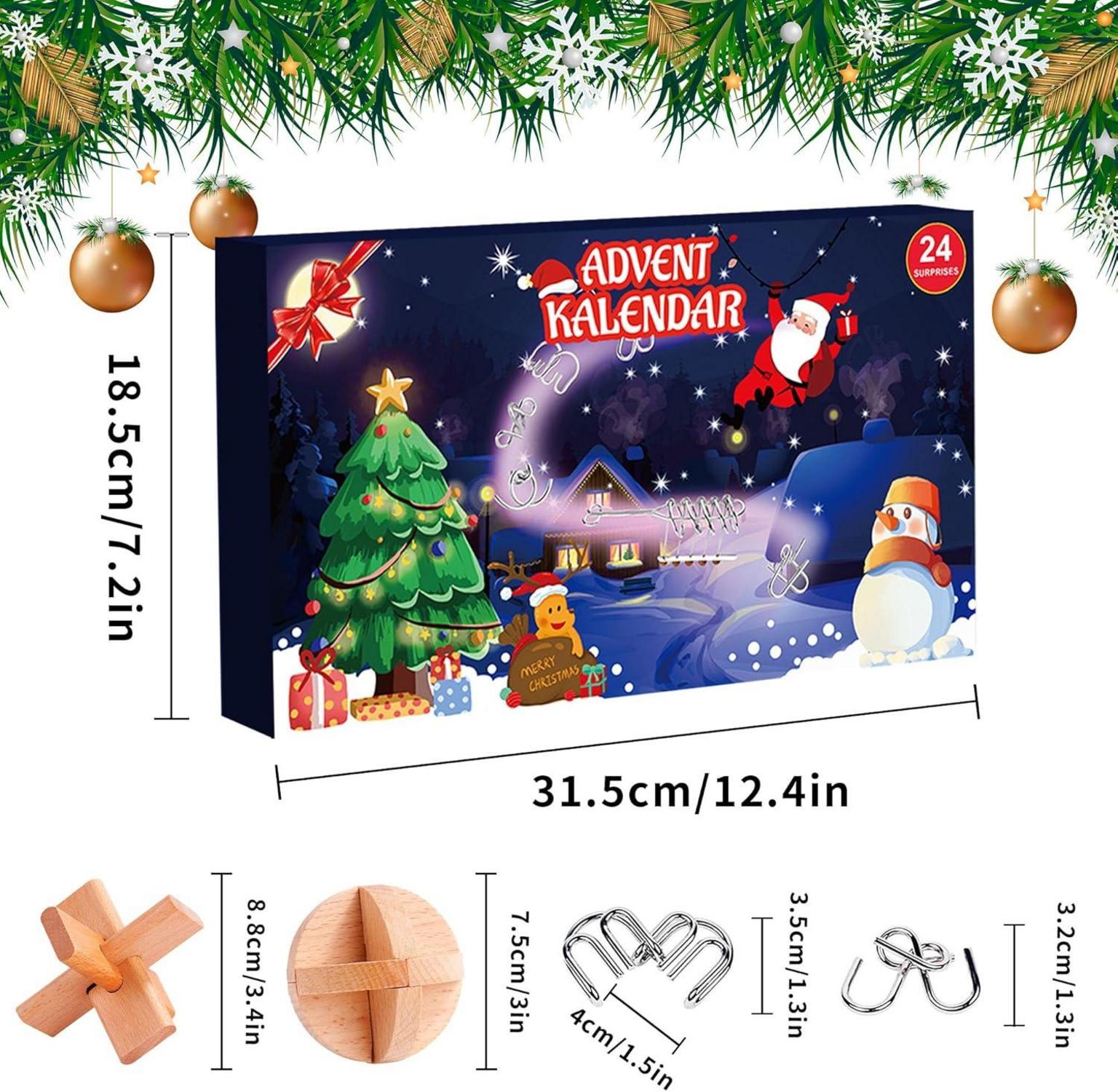 Adventskalender 2024 Kinder, Metall- und