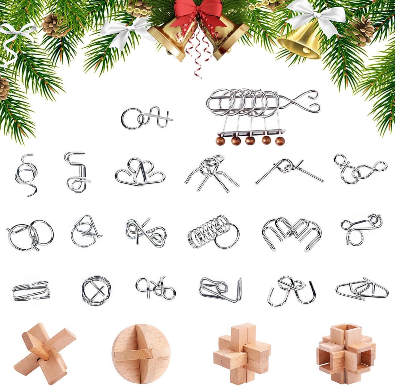 Adventskalender 2024 Kinder Puzzle Weihnachts Countdown Kalender