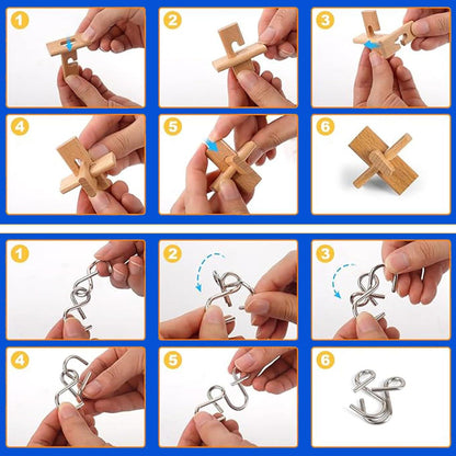Adventskalender 2024 Kinder Metall Holz Puzzle Weihnachts Countdown