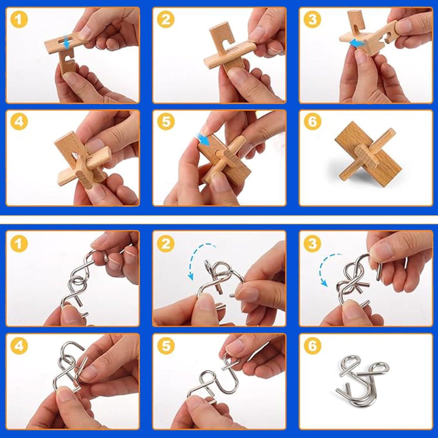 Adventskalender 2024 Kinder Metall Holz Puzzle Weihnachts Countdown