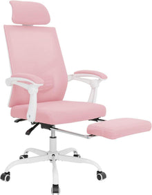 Ergonomischer Mesh Bürostuhl mit Fußstütze und verstellbarer