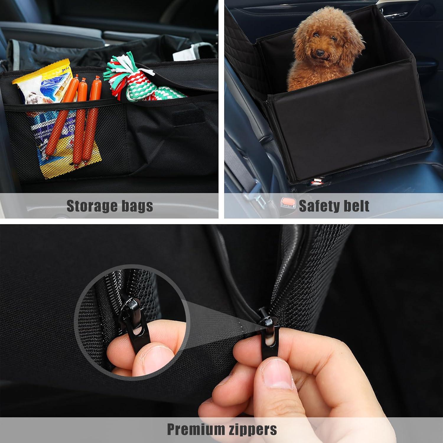 Hunde Autositz 43x43x30 cm Wasserdicht Kratzfest Schwarz