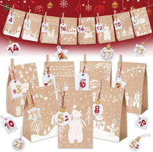 Adventskalender zum Befüllen für Kinder mit Numerisch Hangtags, DIY