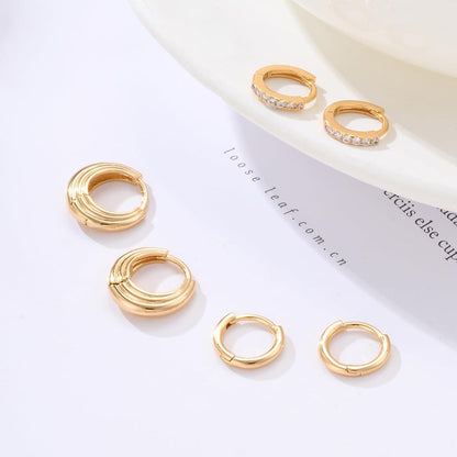Ohrringe Silber 925 14K Vergoldet Damen Klein Creolen Ohrstecker