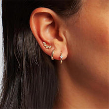 FUNEIA Ohrringe Silber 925 14K Vergoldet Damen Klein Creolen