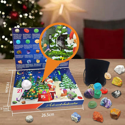 Adventskalender 2024 Kinder Edelsteine Kristalle Weihnachtsgeschenke Mädchen Jungen 6-12 Jahre