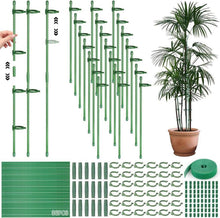 36 Pflanzenstäbe mit Verbinder und Karabinern - Gartenrankhilfe