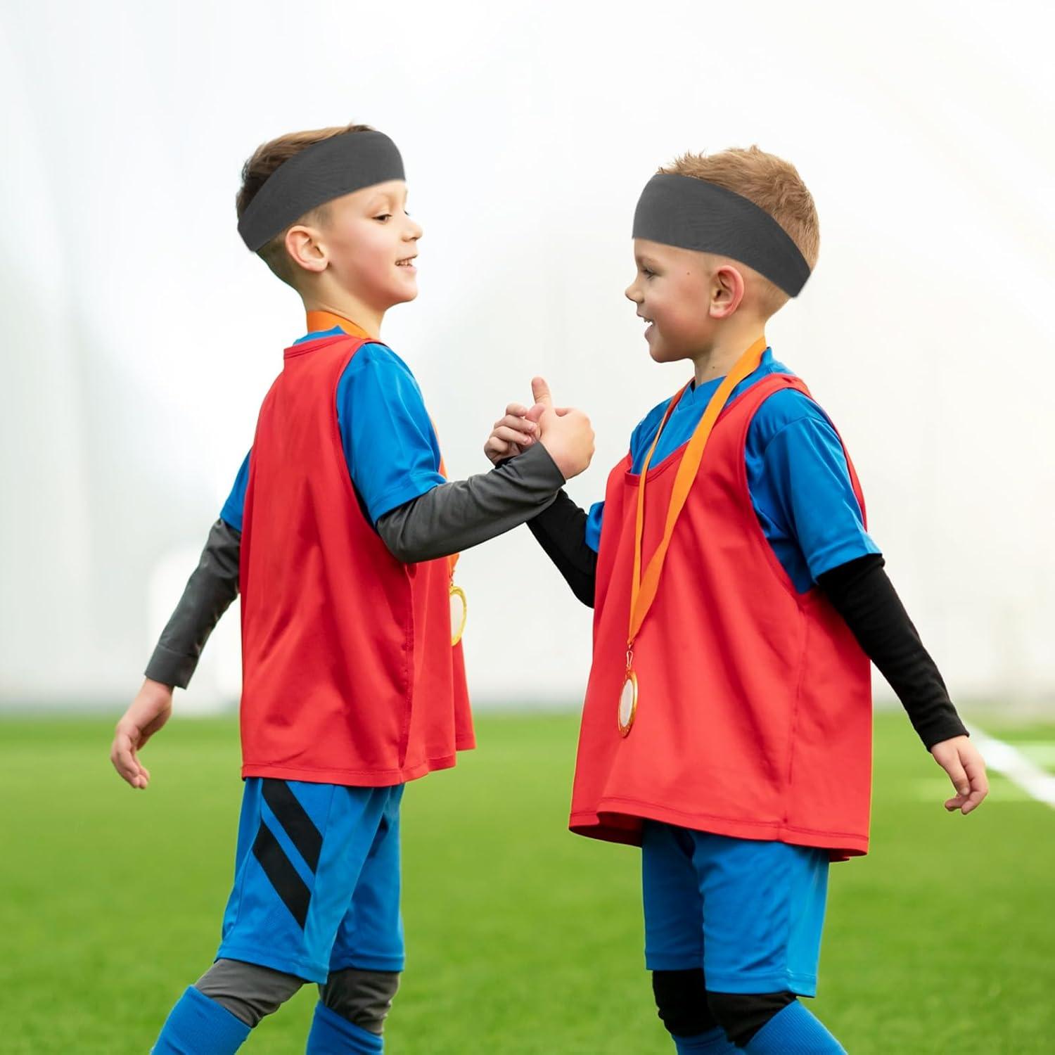 3er Set Sport Stirnband für Kinder Jungen Mädchen - Elastisch
