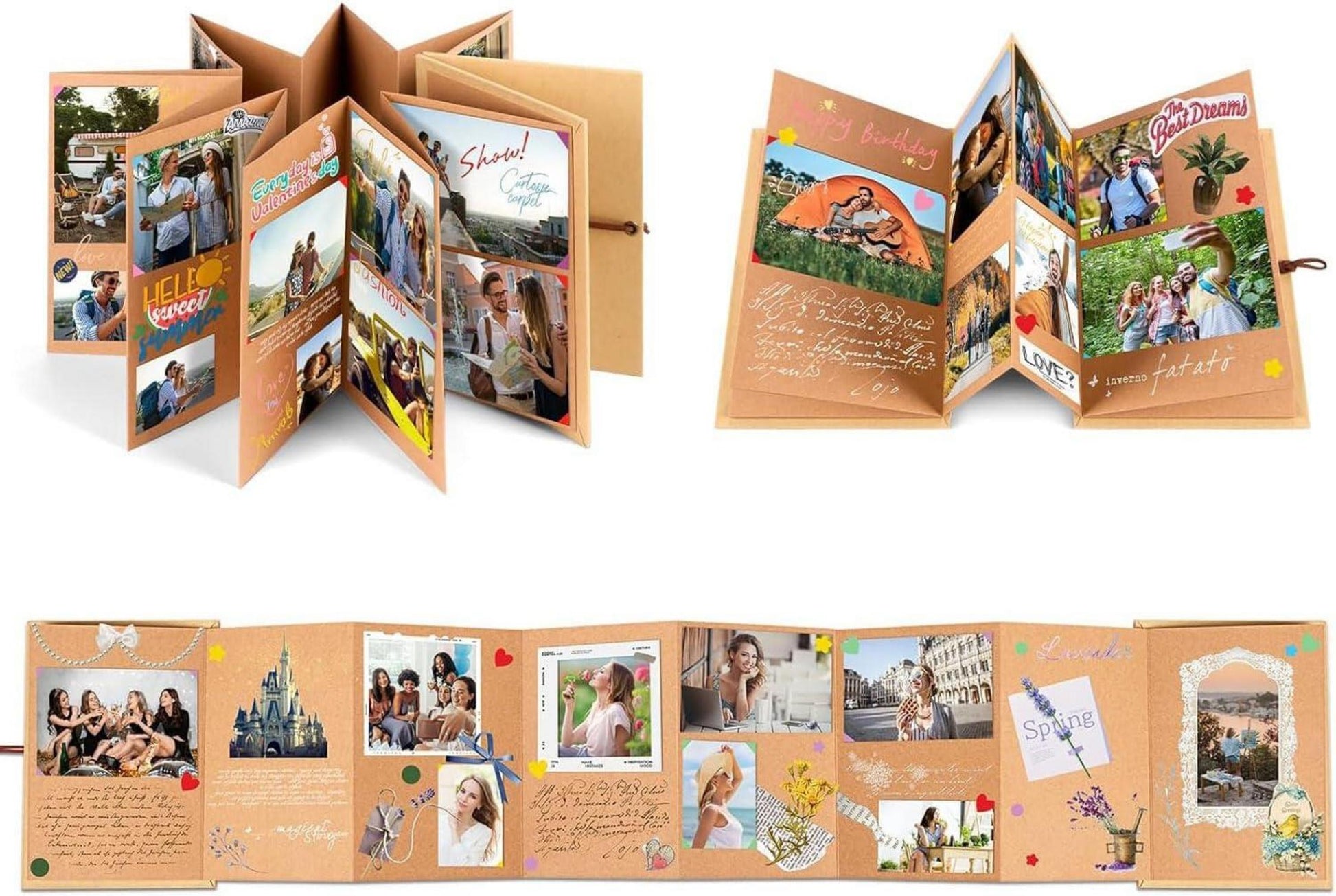 Fotoalbum zum Selbstgestalten 28x21cm Scrapbook DIY Hochzeit 34 Seiten