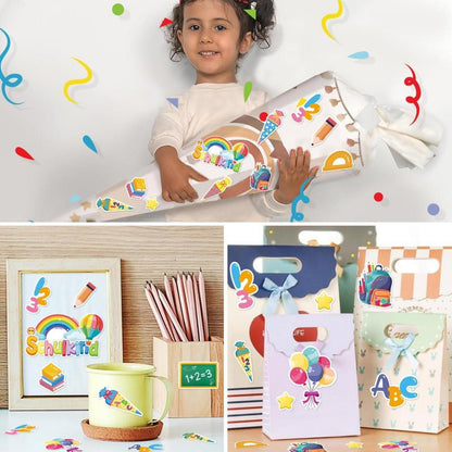 100 Stück Einschulung Deko Konfetti ABC 123 Schulkind Tischdeko Mädchen Junge