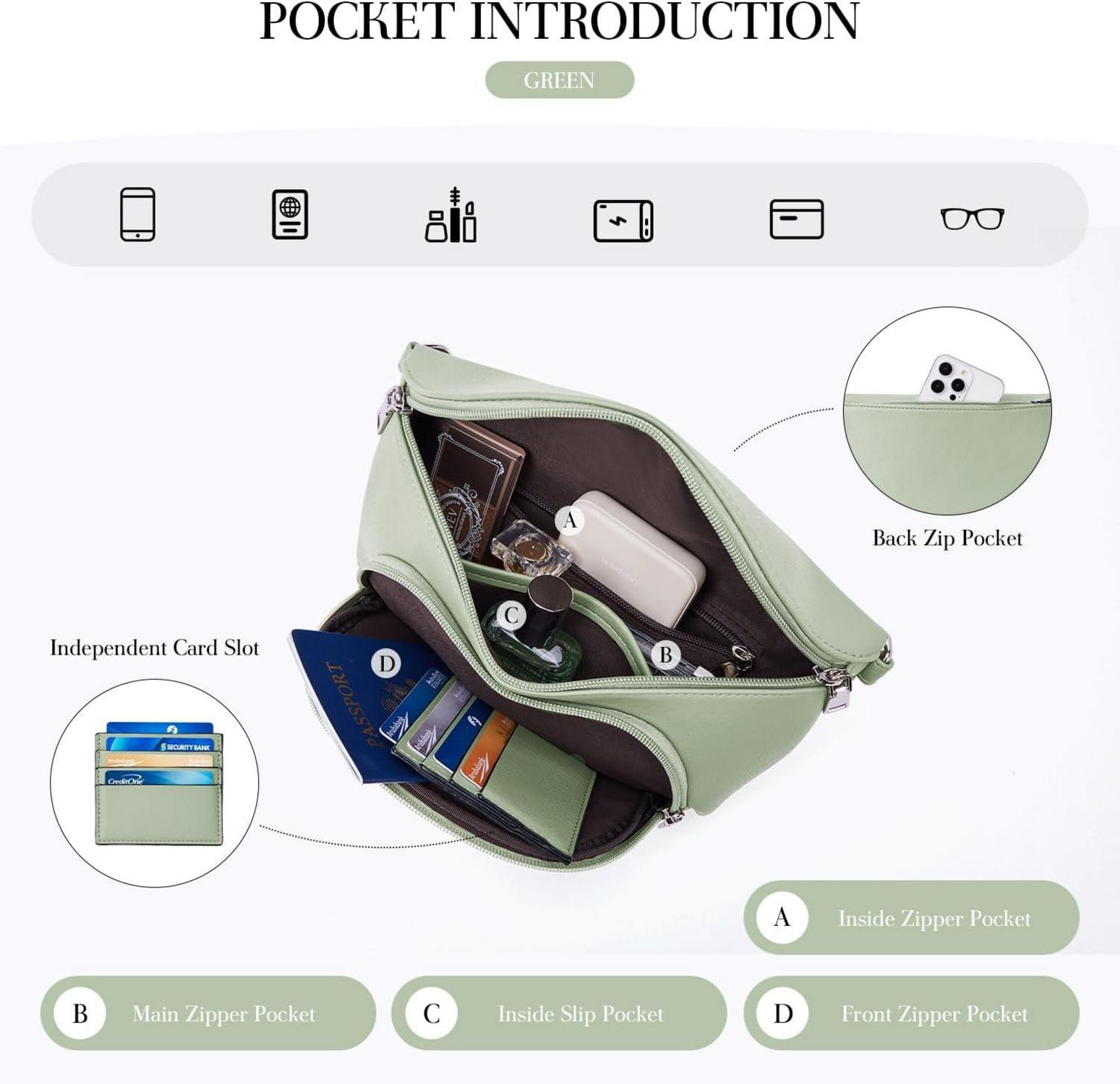 MUIIKOLA Damen RFID Umhängetasche Veganes Leder Crossbody Tasche Blockierung
