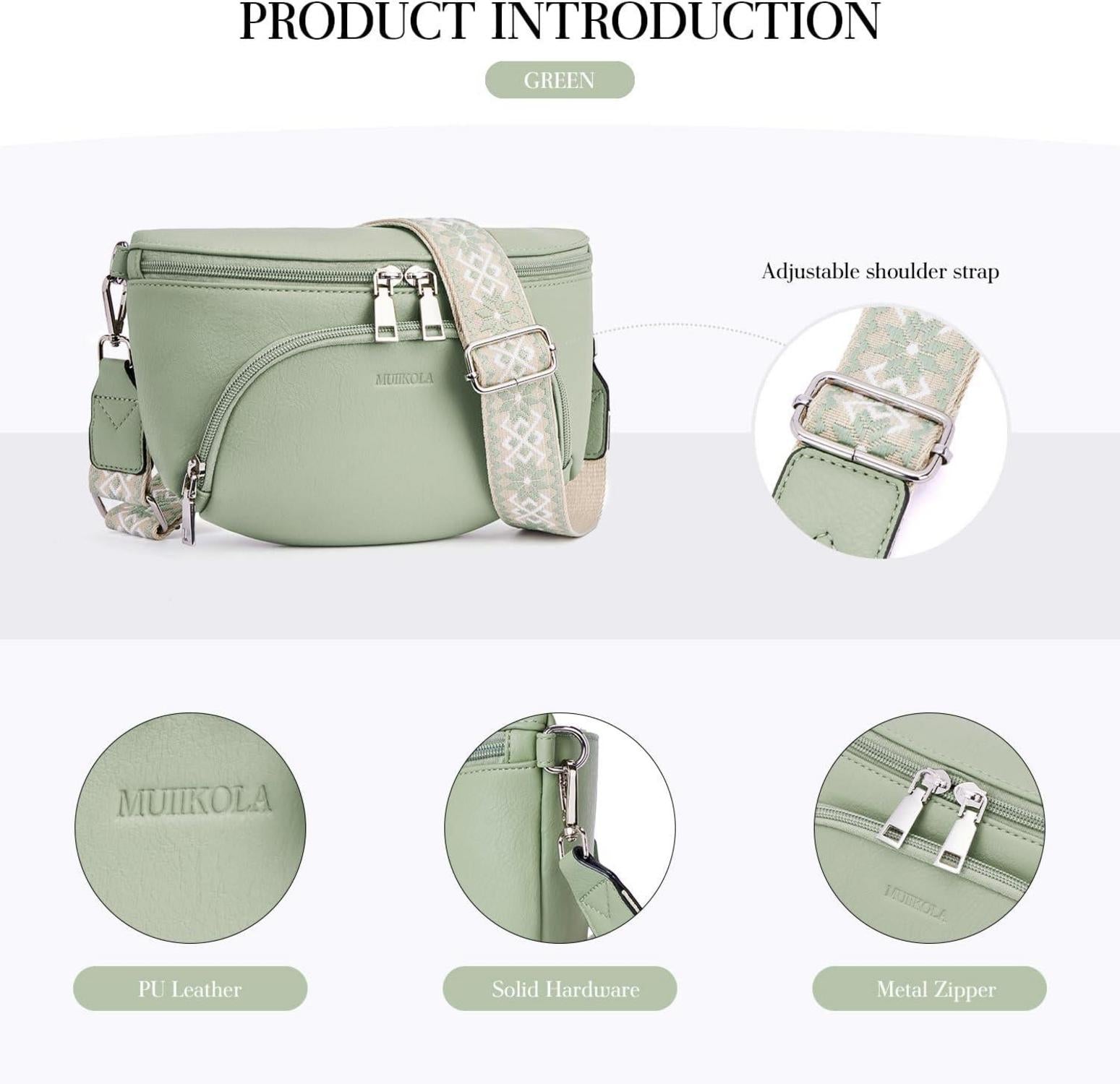 Kleine Damen Crossbody Tasche Veganes Leder RFID