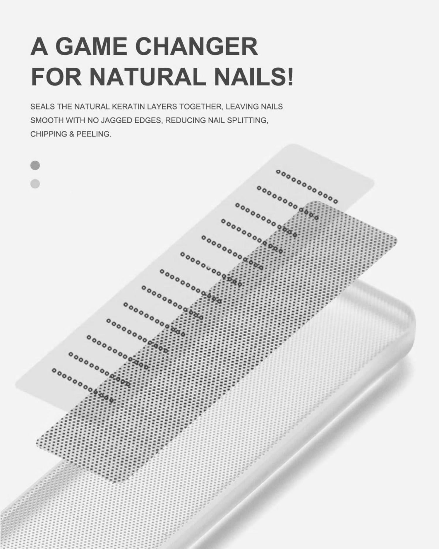 6-teiliges Nano-Glas-Nagelfeile-Set, inkl. Nagelknipser, weiß/schwarz