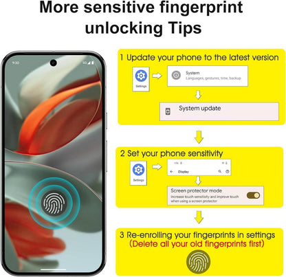 Schutzfolie für Google Pixel 9 Pro mit Montagerahmen, Panzerglas 9H