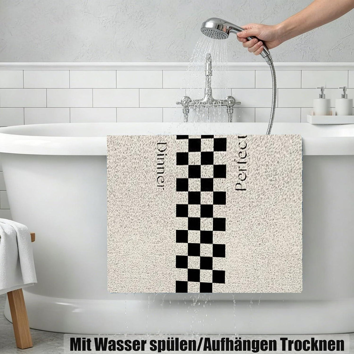 Rutschfeste Duschmatte 120x150 cm – Weich, Komfortabel & Antirutsch