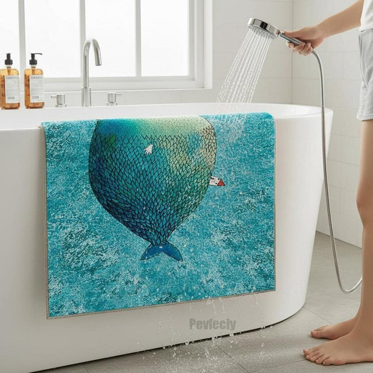 Rutschfeste Duschmatte 100x100 cm – Modern & Komfortabel