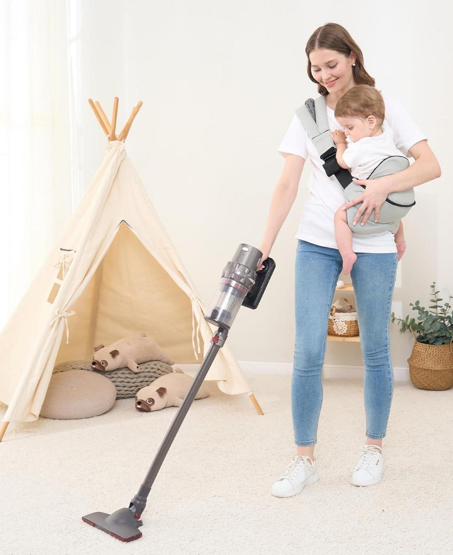 GAGAKU Kindertrage Seitlich Babytragetuch Trage Rutschfestem Hüftsitz Kleinkind Ergonomisch 6-20 kg Hellgrau