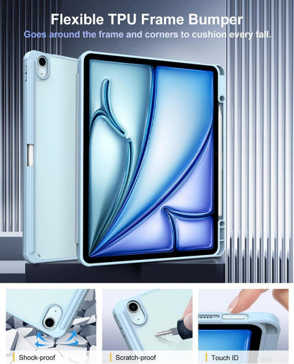 Schutzhülle für New iPad Air 13 Zoll 2024 Ständer Rückseite