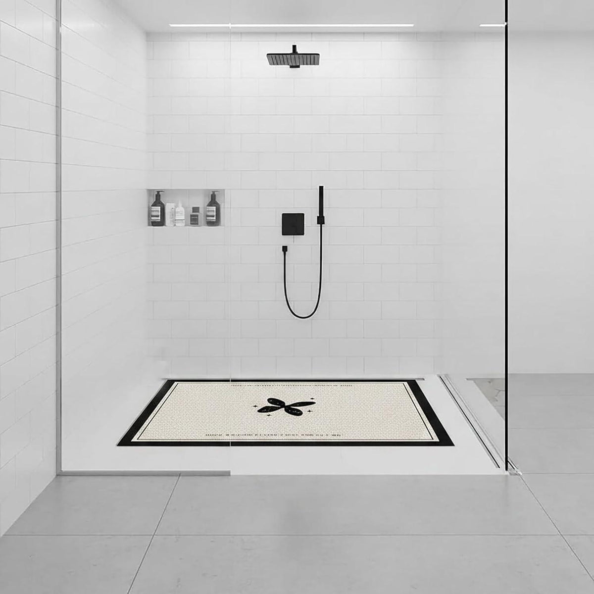 Rutschfeste Duschmatte 120x150 cm – Weich, Komfortabel & Ablaufloch