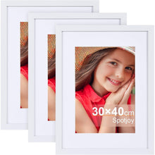 Spotjoy Holz Bilderrahmen 30x40cm 3er-Set Weiß mit