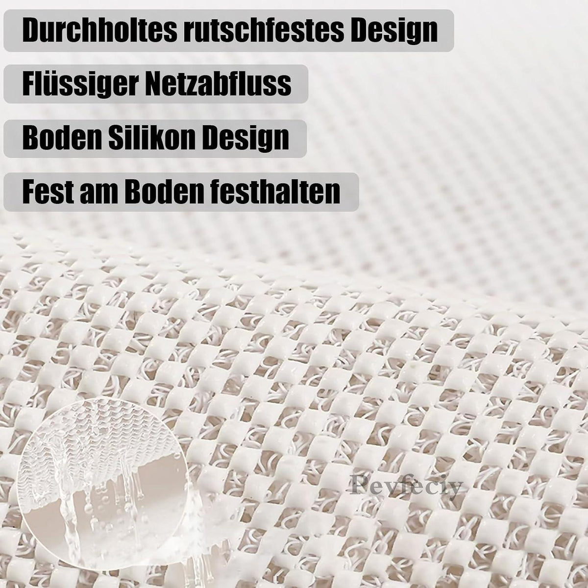 Rutschfeste Duschmatte 100x150 cm – Weich, Komfortabel & Zuschneidbar