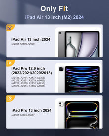 TiMOVO iPad Air 13 Zoll 2024 Hülle Stifthalter Transparent