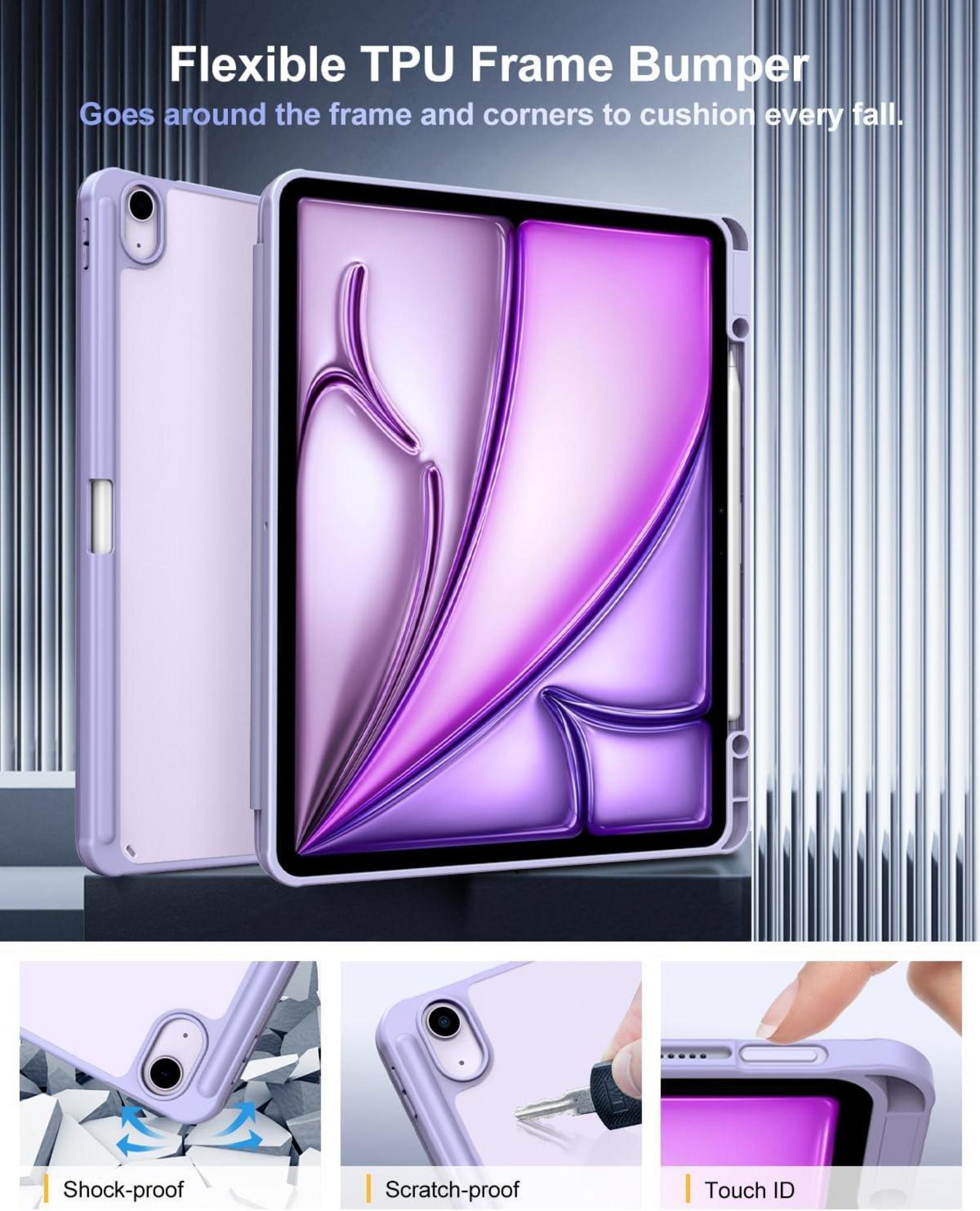 Schutzhülle für iPad Air 13 Zoll 2024 mit StifthalterTransparent