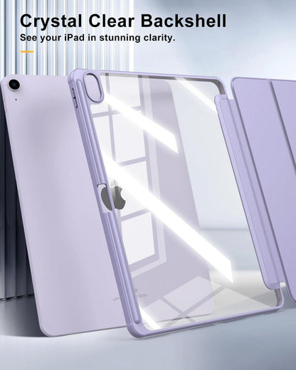 Hülle für iPad Air 13 2024 mit Stifthalter und transparenter Rückseite