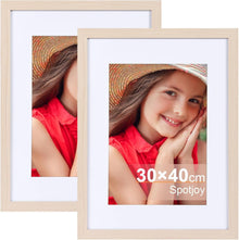 Spotjoy Bilderrahmen 30x40cm 2er-Set Holzrahmen mit Passepartouts