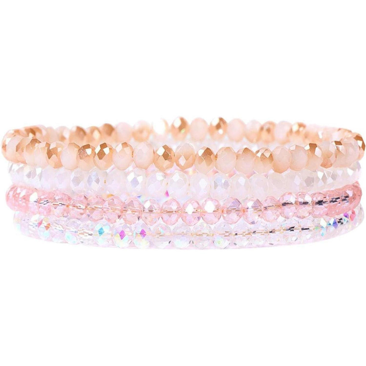 Damen Kristall Perlen Armband Mehrschichtig Boho Schwarz Rot