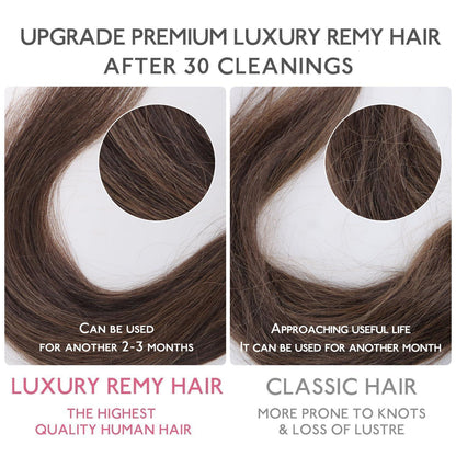 Echthaar Nano Ring Extensions Platinblond 45cm