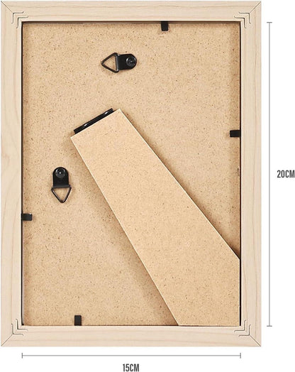 Spotjoy Bilderrahmen 15x20cm Fotorahmen 2er-Set Holzrahmen mit Passepartouts