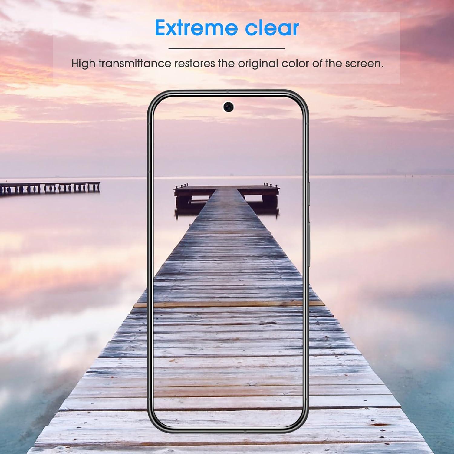 OMOTON Panzer Schutz Glas für Google Pixel 9 Pro 3 Stück Displayschutzfolie 9H Härte HD Klar 6.3 Zoll