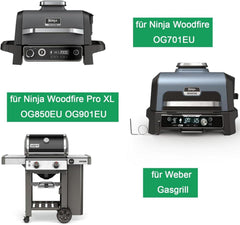 Aluschalen für Ninja Woodfire, Weber Gasgrill Zubehör 20er-Pack 22 x 15cm